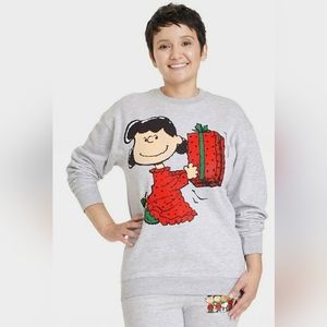 Peanuts Lucy Holiday Sweatshirt, Size Medium